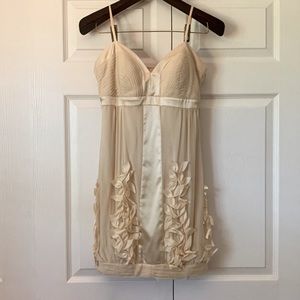 Sue Wong Beaded Floral Silk Cocktail Dress